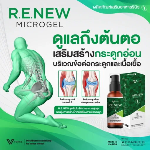 RENEW รีนิว ปวดข้อ ปวดเข่า โรคเก๊าท์ เบาหวาน ออฟฟิศซินโดรม กล้ามเนื้ออักเสบ สะเก็ดเงิน