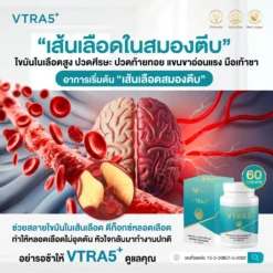 VTRA5 Plus วีตร้าไฟว์พลัส คอลเลสเตอรัล มะเร็ง ความดัน ไขมันในเส้นเลือด ทำคีโม ด๊ท็อกเลือด